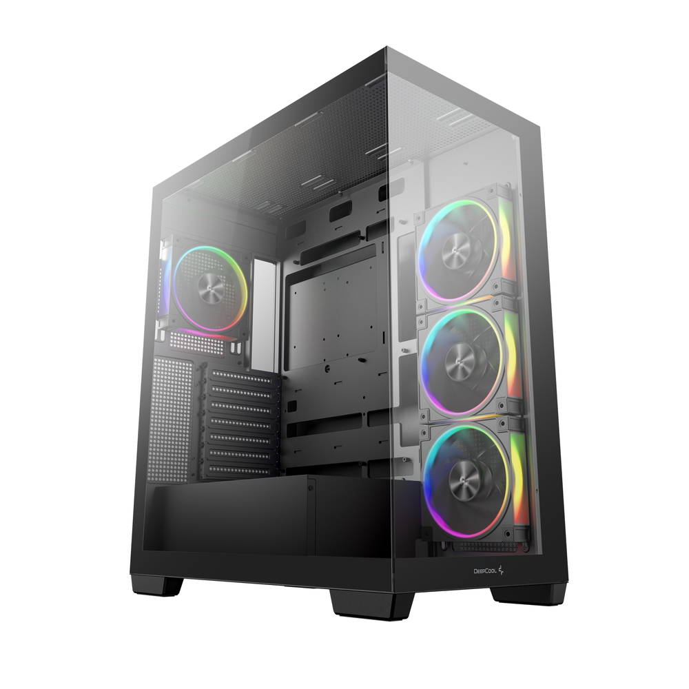 ★DeepCool ミドルタワー PCケース CG580 4F ARGBファン4基標準搭載・ピラーレスデザインのミドルタワーPC